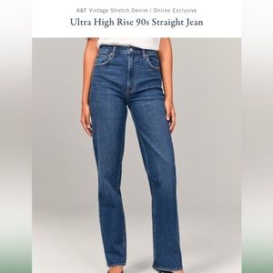 Sold Ultra high rise straight denim